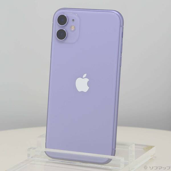 【中古】Apple(アップル) iPhone11 64GB パープル MWLX2J／A SIM無償性 【348-ud】