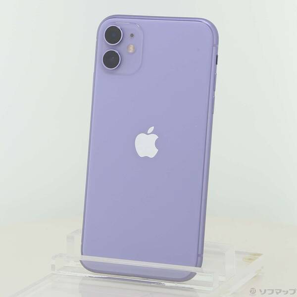 【中古】NTTドコモ iPhone11 128GB パープル MWM52J／A SIM無償性 【295-ud】