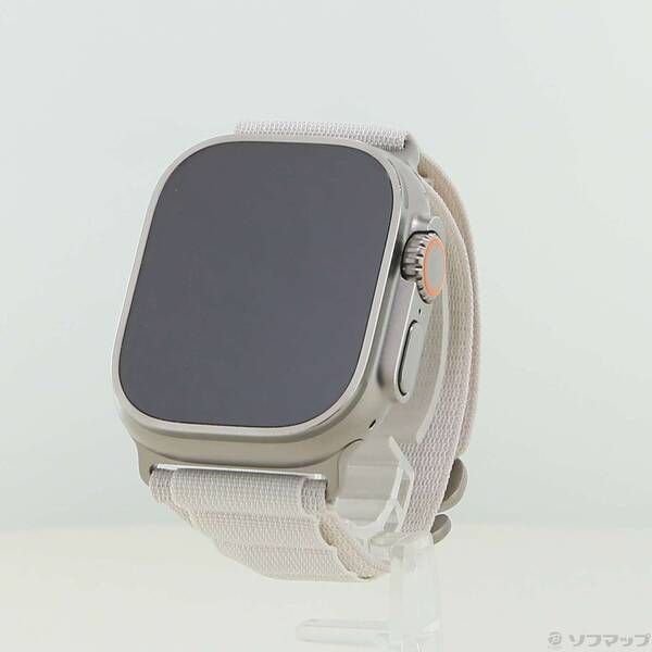 【中古】Apple(アップル) Apple Watch Ultra GPS + Cellular 49粍 チタニウム容れもの スターライトアルパインループ 【262-ud】