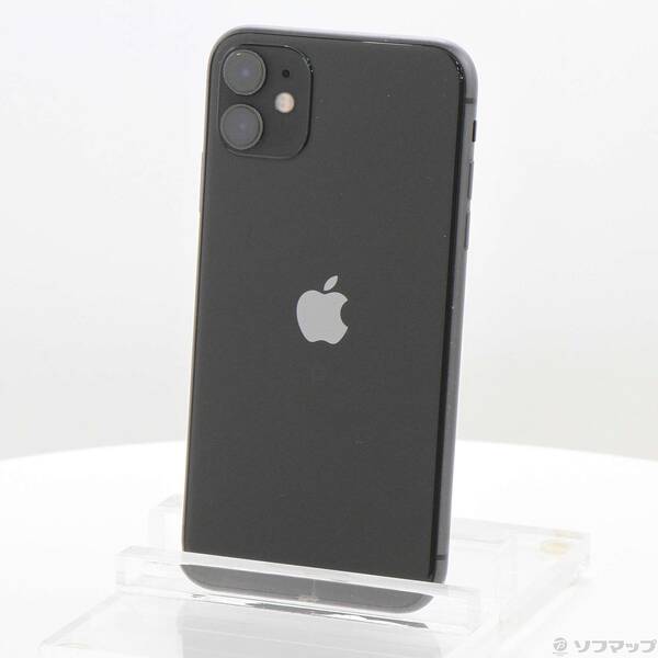 【中古】Apple(アップル) iPhone11 128GB 黒いこと MWM02J／A SIM無償性 【276-ud】