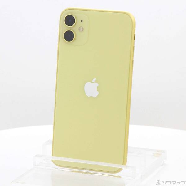 【中古】Apple(アップル) iPhone11 128GB 黄色 MWM42J／A SIM無償性 【352-ud】