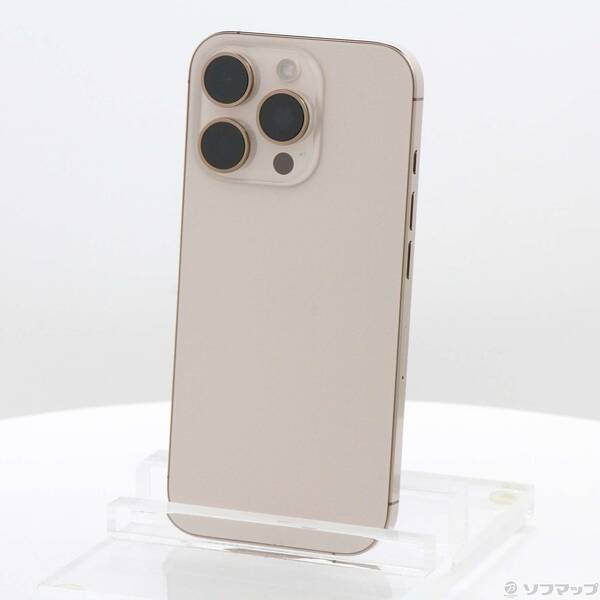 【中古】Apple(アップル) iPhone16 Pro 128GB 乾荒原チタニウム MYMX3J／A SIM無償性 【269-ud】