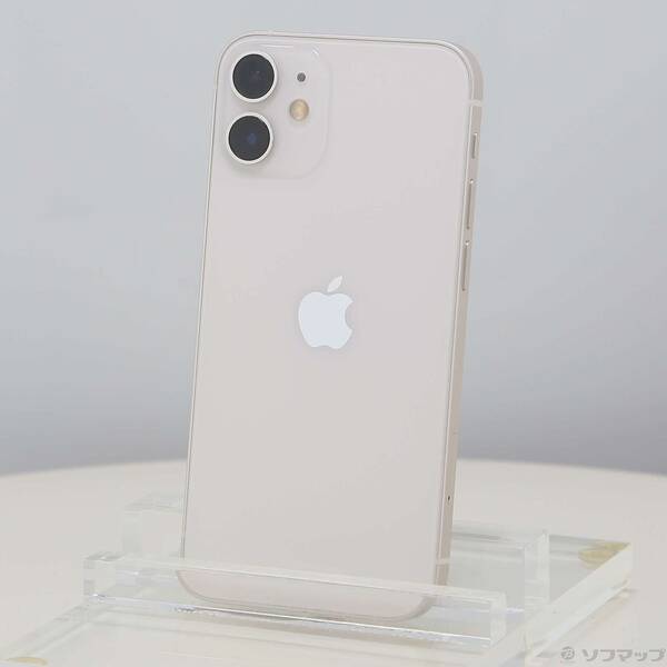 【中古】Apple(アップル) iPhone12 mini 128GB 白いこと MGDM3J／A SIM無償性 【349-ud】