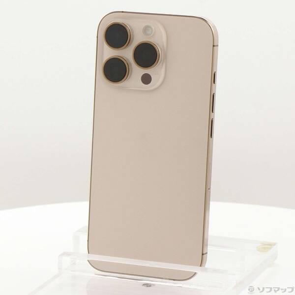 【中古】Apple(アップル) iPhone16 Pro 128GB 乾荒原チタニウム MYMX3J／A SIM無償性 【377-ud】