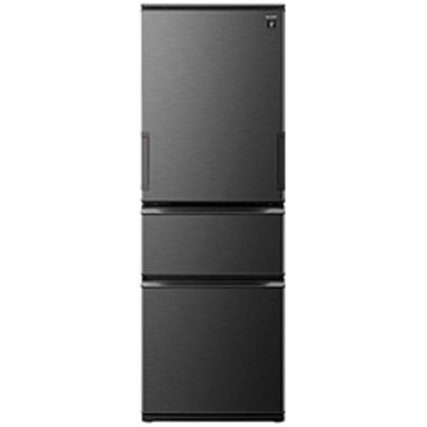【中古】SHARP(小ざかしい) 〔見せびらかす品〕 電気冷蔵庫 ダークアッシュグレー SJ-PW37R-H ［幅60糎 ／374L ／3部屋の入り口 ／決定づける食い違い手合い］ 【258-ud】
