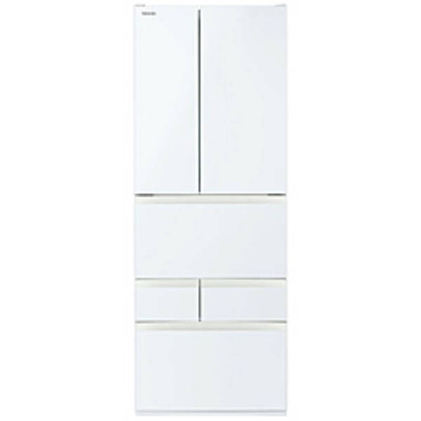 【中古】TOSHIBA(東芝) 〔見せびらかす品〕 電気冷蔵庫 VEGETA（ベジータ）FKつづき物 グランホワイト GR-Y600FK-EW ［幅68.5糎 ／601L ／6部屋の入り口 ／観音開き印字機 ／2025年］ 【398-ud】