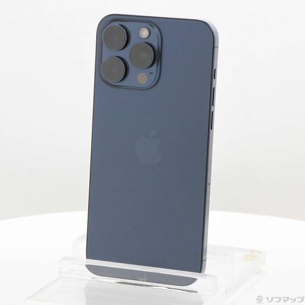 【中古】Apple(アップル) iPhone15 Pro Max 512GB 青色チタニウム MU6X3J／A SIM無償性 【349-ud】