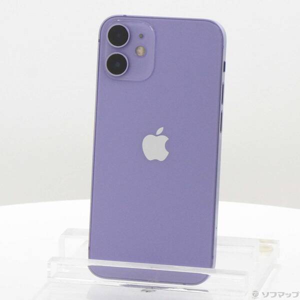 【中古】Apple(アップル) iPhone12 mini 128GB パープル MJQD3J／A SIM無償性 【352-ud】