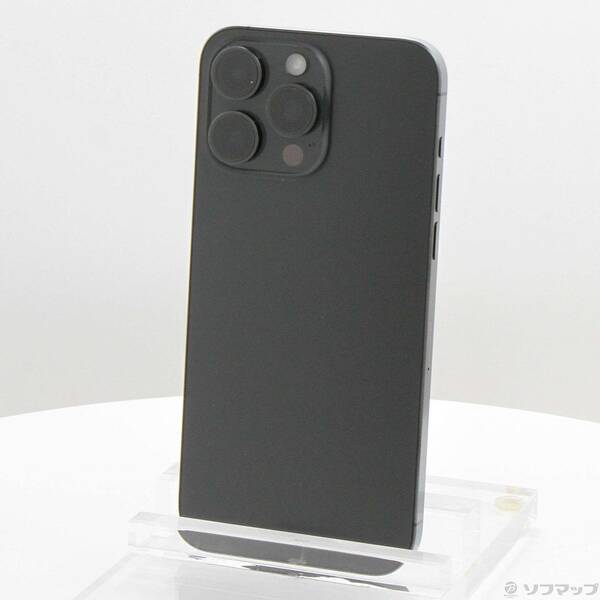 【中古】Apple(アップル) iPhone15 Pro Max 256GB 黒いことチタニウム MU6P3J／A SIM無償性 【196-ud】
