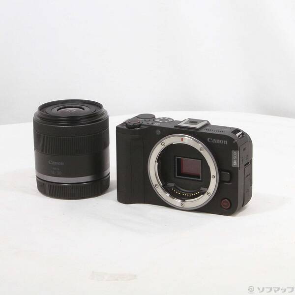 【中古】Canon(キヤノン) EOS R50 V RF-S14-30 IS STM PZ 水晶体一揃いの道具 黒いこと 【297-ud】