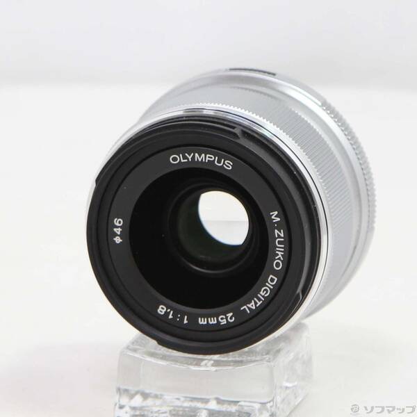 【中古】OLYMPUS(オリンパス) M.ZUIKO DIGITAL 25粍 F1.8 (水晶体／しろがね色) (μ4／3) 【344-ud】