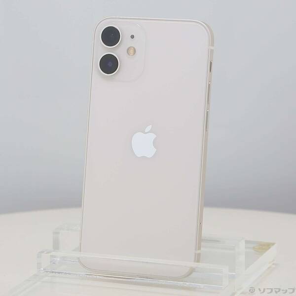 【中古】Apple(アップル) iPhone12 mini 128GB 白いこと MGDM3J／A SIM無償性 【258-ud】