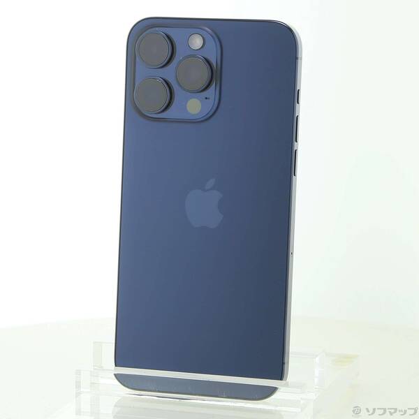 【中古】Apple(アップル) iPhone15 Pro Max 256GB 青色チタニウム MU6T3J／A SIM無償性 【305-ud】