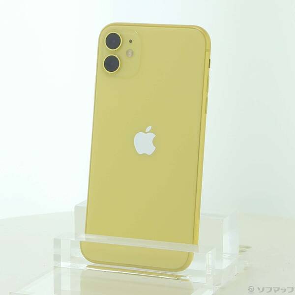 【中古】Apple(アップル) iPhone11 64GB 黄色 MHDE3J／A SIM無償性 【251-ud】