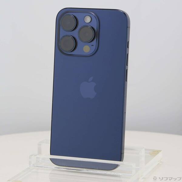【中古】Apple(アップル) iPhone15 Pro 128GB 青色チタニウム MTUA3J／A SIM無償性 【198-ud】