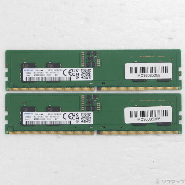 【中古】288P PC5-38400 DDR5-4800 16GB 8GB×2枚組 【344-ud】|ソフマップ中古専門店