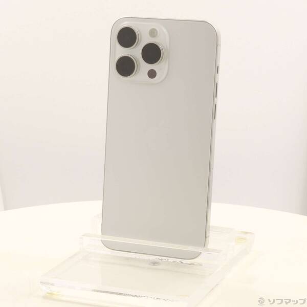 【中古】Apple(アップル) iPhone15 Pro Max 256GB ホワイトチタニウム MU6Q3J／A SIMフリー 【377-ud】｜ソフマップ中古専門店