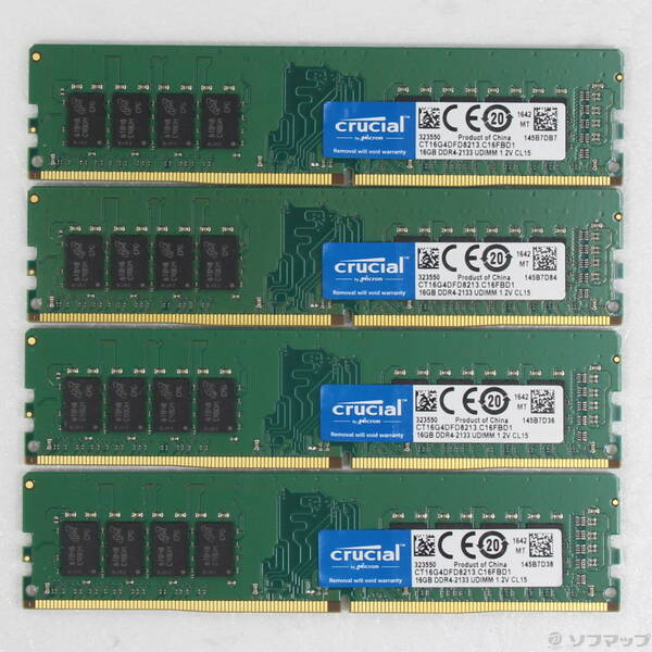 【中古】288P DDR4 16GB PC4-17000 DDR4-2133 64GB 16GB×4枚組 【262-ud】|ソフマップ中古専門店