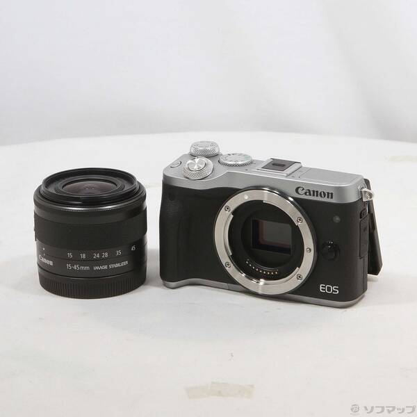 【中古】Canon(キヤノン) EOS M6 EF-M15-45 IS STM レンズキット シルバー 【269-ud】｜ソフマップ中古専門店 40,612円