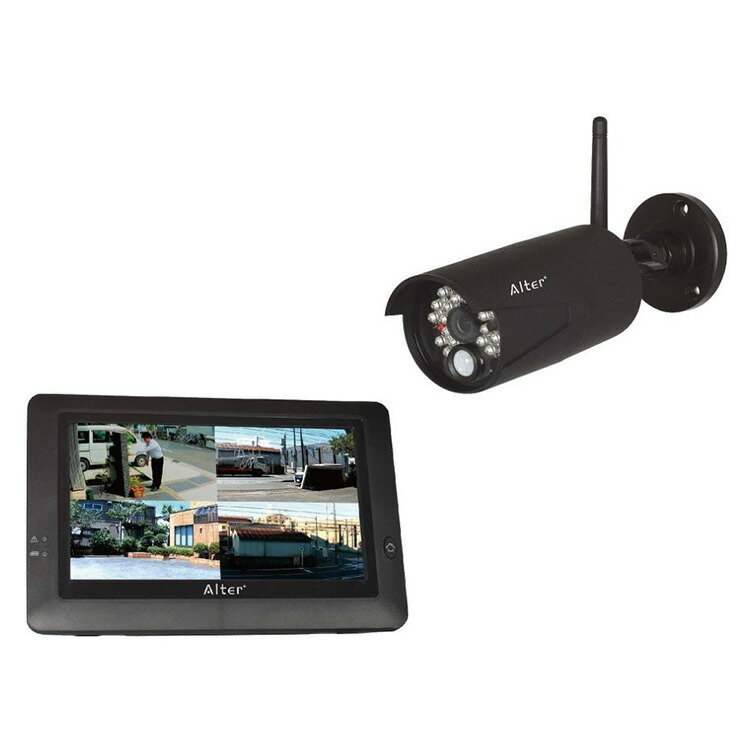 楽天市場】防犯カメラ AFH-101 フルHD無線カメラ&10インチモニター