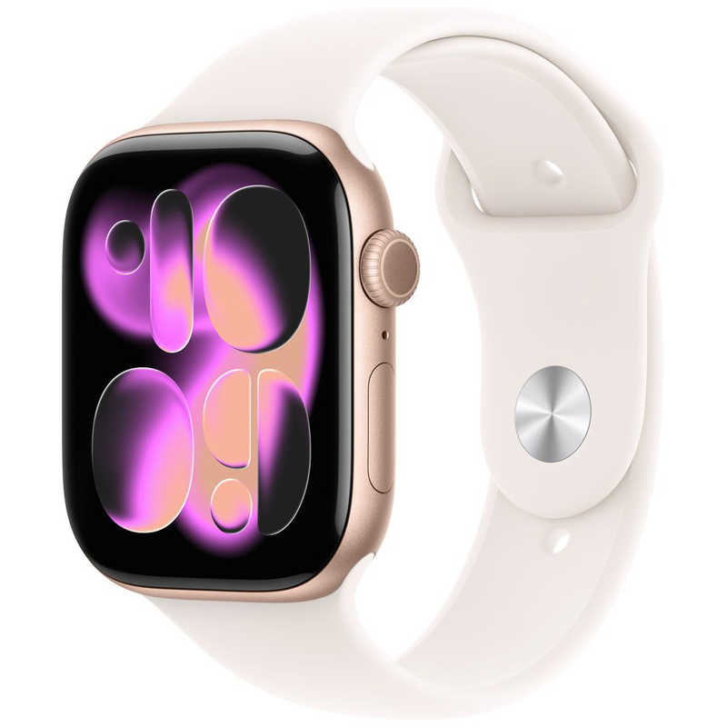 【新品未開封】Apple Apple Watch Series 11 GPSモデル 46mmローズゴールドアルミニウムケース/ ライトブラッシュスポーツバンド S/M / MEV64J/A｜akiba109
