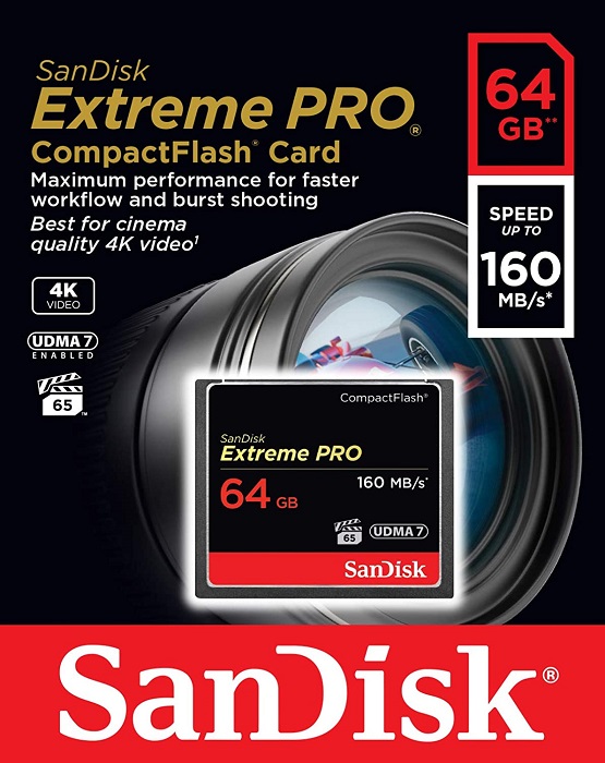 SanDisk サンディスク Extreme Pro CF コンパクトフラッシュ SDCFXPS-064G-X46【ネコポス便配送制限 3枚まで】