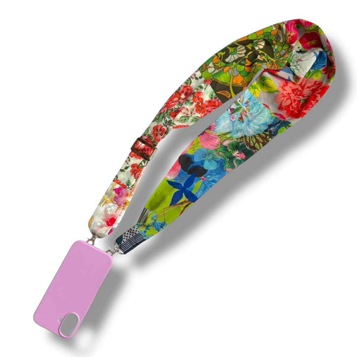 スカーフストラップ｜サクラスリング｜Sakura Sling｜スマホショルダー｜おしゃれ｜かわいい｜Drole Drole ドローレ ドローレ｜３Way構造｜長さ調整可能｜ファスナーポケット付｜洗濯OK｜DSKF-295B【送料無料】【宅配便】