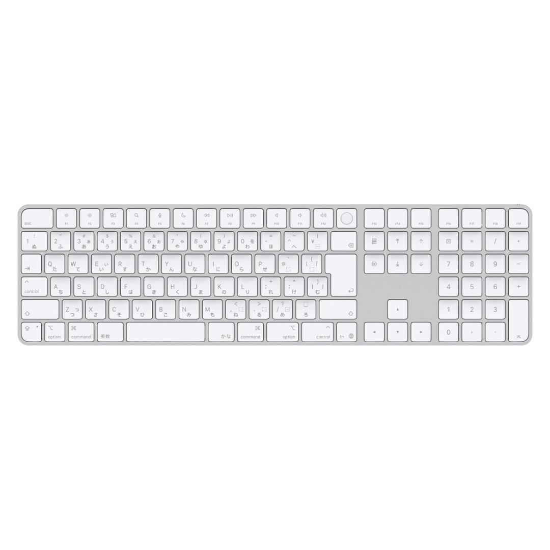 Appleシリコン搭載Macモデル用Touch ID搭載Magic Keyboard（テンキー付き、USBC）- 日本語 - ホワイトキー [MXK73J/A]｜Mac専門の秋葉館店