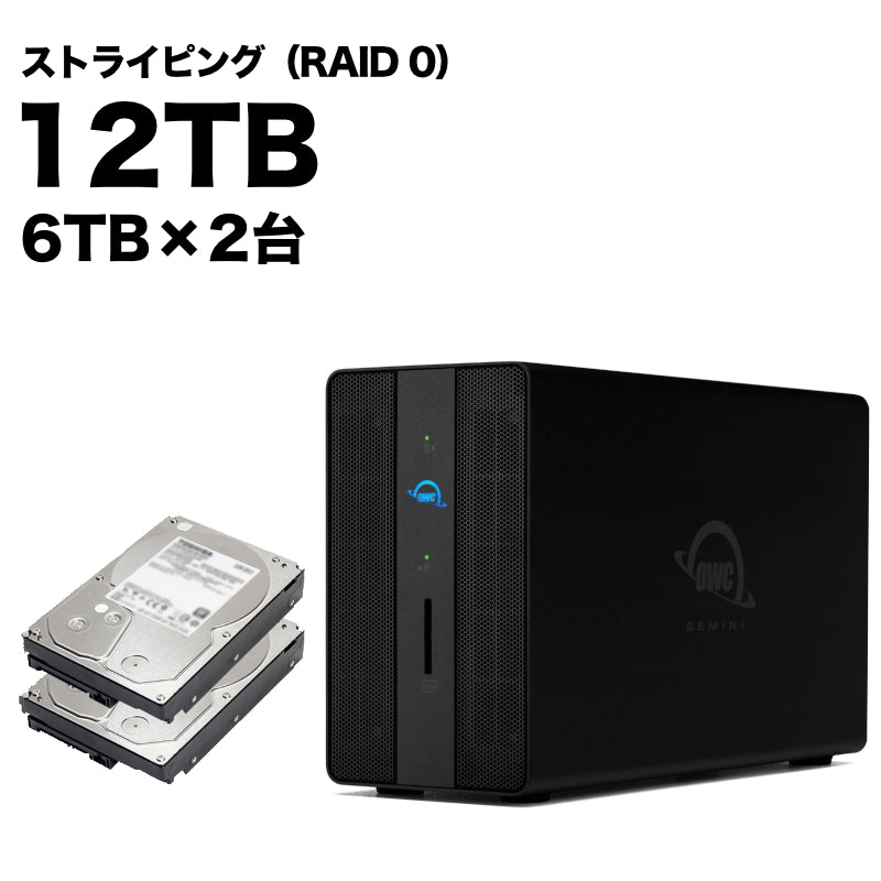 OWC GEMINI ストライピングモデル 12TB [OWCTB3GM000-S12T]｜Mac専門の秋葉館店