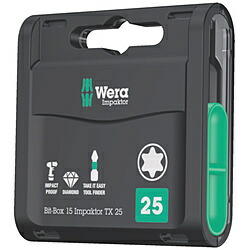 WERA社 Ｗｅｒａ　８６７／１　インパクター　ダイヤモンドビットボックスセット　Ｔ２５　１ 57775