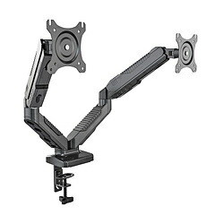 JAPANNEXT JN-GC24V　デュアルモニターアームガス式液晶ディスプレイアーム クランプ対応 15-32インチ対応 耐荷重2-6.5kg 2画面 4軸 垂直 水平 多関節 JNGC24V 【864】 [振込不可]
