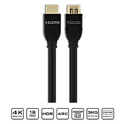 KORDZ PRS3P-HD0050 HDMIケーブル PRS3 PASSIVE ブラック ［0.5m /HDMI⇔HDMI /スタンダードタイプ /イーサネット対応］ PRS3PHD0050