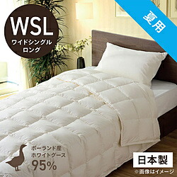 生毛工房 肌掛け羽毛布団「生毛ふとん」 PR410-B2 [ワイドシングル(セミダブル)ロング(170×230cm) /夏用 /ポーランド産ホワイトグースダウン95％ ] PR410B2_WSL_NA 【キャンセル不可】