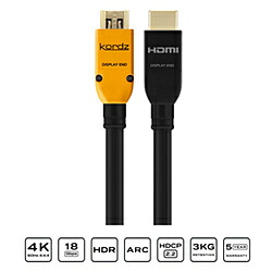KORDZ PRS3M-固定ディスク0750 HDMI有線テレビ PRS3 ACTIVE オレンジ色 ［7.5m /HDMI⇔HDMI /判定基準印字機 /イーサネット相応う］ PRS3MHD0750