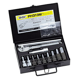 ミトロイ PH313M 3/8インチ ヘックスソケットパワータイプ 13点ケースセット PH313M