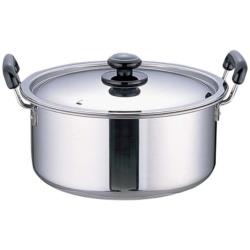 遠藤商事 SAステンレス プラ柄 厚板実用鍋 27cm ＜AZT0727＞ ［IH対応］ AZT0727 8,712円