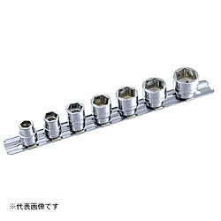 SEKPROAUTO 101-31SMS 3/8インチシャローソケットハンガーセット 7PC(インチ)セット 10131SMS