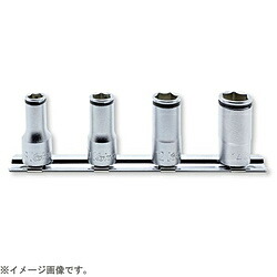 山下工業研究所 RS2350x/4 1/4インチ(6.35mm)ナットグリップセミディープソケットセット 4PC RS2350x/4 RS2350X4