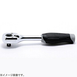 山下工業研究所 2753JB 1/4(6.35mm) プッシュボタン式ラチェットハンドル(樹脂グリップ) 全長115mm 2753JB
