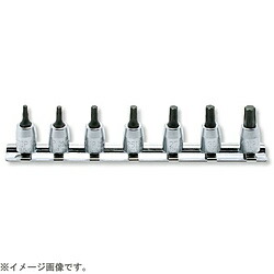 山下工業研究所 RS2025/7-IP 1/4インチ(6.35mm) トルクスプラスビットソケットレールセット 全長28mm 7pc RS20257IP