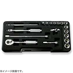 山下工業研究所 P2251M 1/4インチ(6.35mm) ソケットセット 18pc P2251M