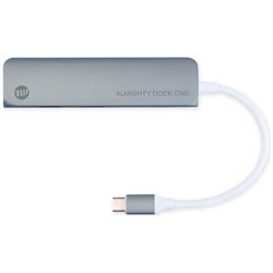TUNEWEAR ［USB-C オス→メス HDMI / USB-Aｘ2 / USB-C］3.0変換アダプタ　スペースグレー　TUN-OT-000036　ALMIGHTY DOCK CM2 TUNOT000036