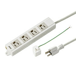 SANWA SUPPLY(サンワサプライ) 電源タップ （3ピン式・4個口・10m）　TAP-MG341N2-10 TAPMG341N210