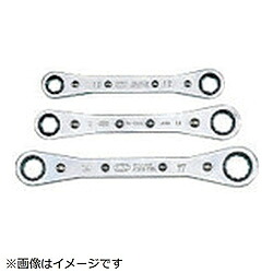 KTC ＫＴＣ　板ラチェットめがねレンチセット［３本組］ RM03 RM03