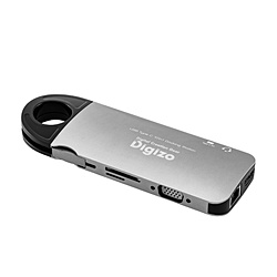 PRINCETON(プリンストン) ［USB-C オス→メス カードスロットｘ2 / HDMI / VGA / LAN /φ3.5mm / USB-Aｘ3 / USB-C］ USB PD対応 60W ドッキングステーション Digizo RPUD-CDOC10 ［USB Power Delivery対応］ RPUDCDOC10