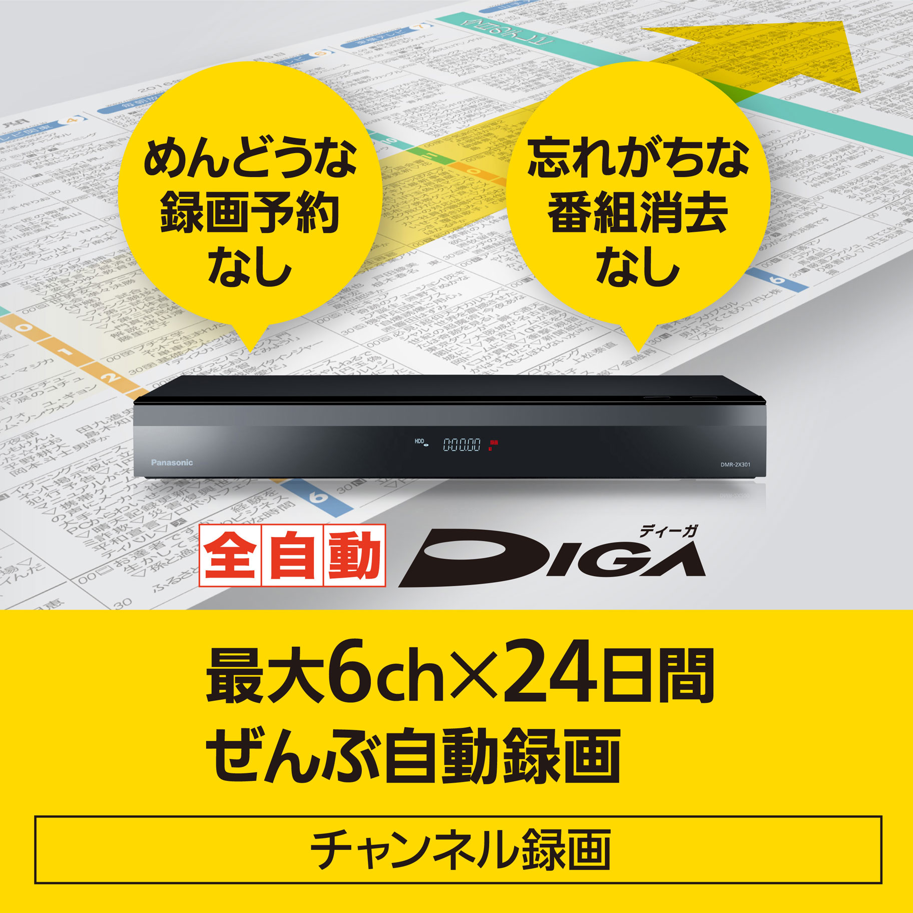 人気絶頂 21 06 中旬発売予定 Panasonic パナソニック ブルーレイレコーダー Diga ディーガ Dmr 2x301 3tb 全自動録画対応 Dmr2x301 ソフマップ デジタルコレクション 注目ブランド Webp Webboss Io
