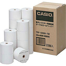 CASIO(カシオ) サーマルロールペーパー（高保存タイプ・20個入り）　TRP-5880H-TW TRP5880HTW｜ソフマップ　デジタルコレクション
