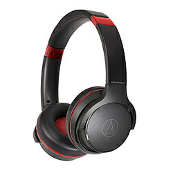 audio-technica(オーディオテクニカ) ブルートゥースヘッドホン ブラックレッド ATH-S220BT BRD ［Bluetooth対応］ ATHS220BTBRD