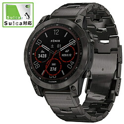 GARMIN(ガーミン) 010-02540-48 fenix 7 Sapphire Dual Power Ti Carbon Gray DLC Carbon Gray DLC Vented Titanium Band GARMIN Ti Carbon Gray DLC Carbon Gray 0100254048