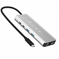 J5 ［USB4-C オス&rarr;メス HDMI / LAN / USB-Aｘ2 / USB-Cｘ2］USB PD対応 100W ドッキングステーション スペースグレー JCD403 ［USB Power Delivery対応］ JCD403｜ソフマップ　デジタルコレクション 11,284円